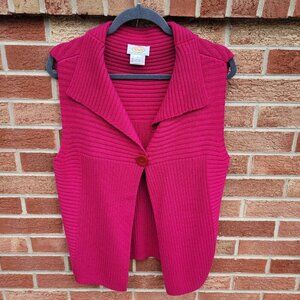 Vintage Talbots Merion Wool Sweater Women's Size Large Petites Pink 90's Y2K